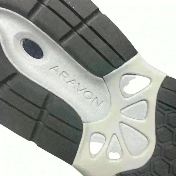 Aravon Womens Pyper Knit LaceUp Sneaker Black Size 8.5 Walking Athleisure Sporty - Picture 9 of 9